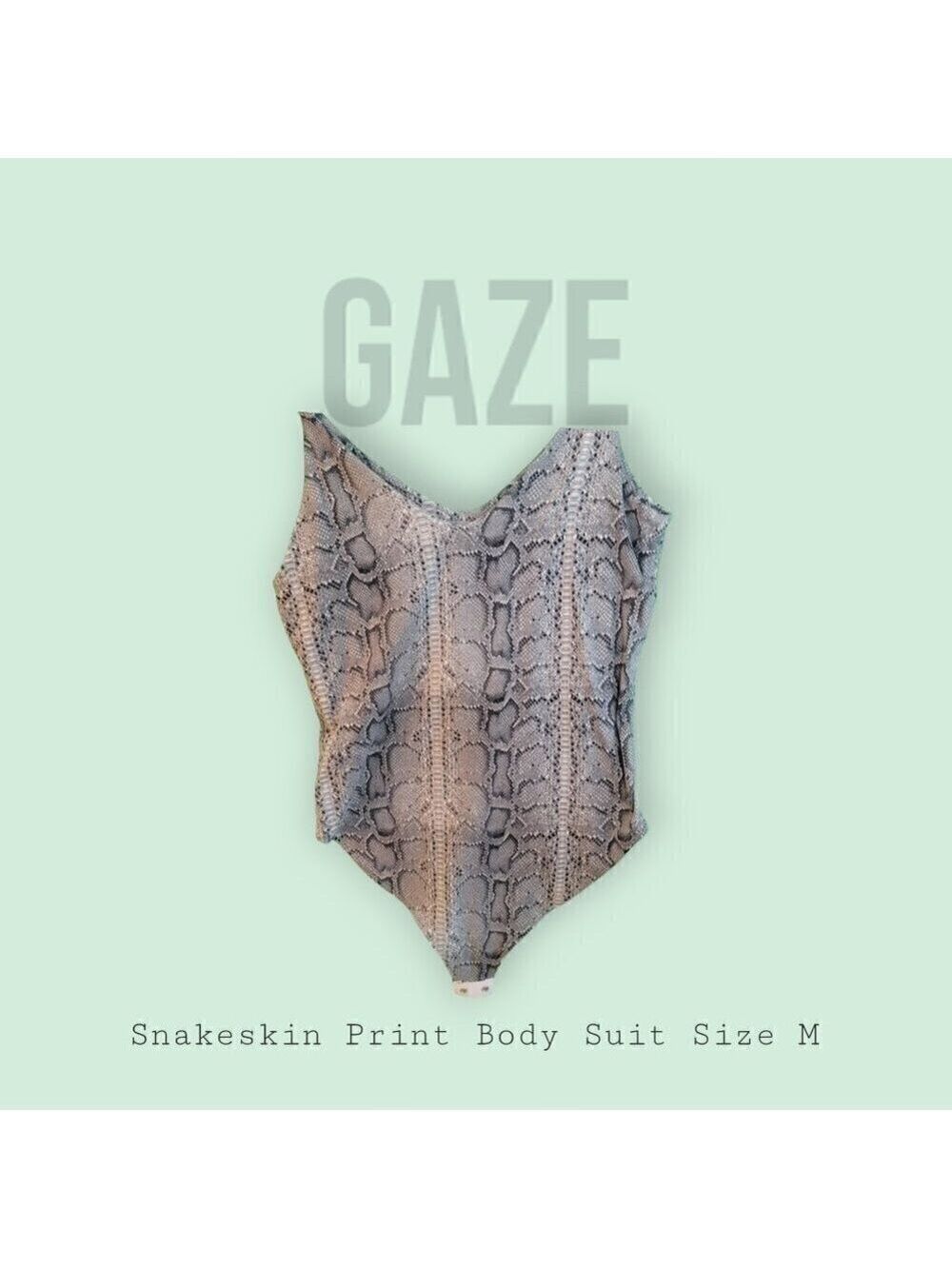 Gaze Brand Snakeskin Body Suit - Size M